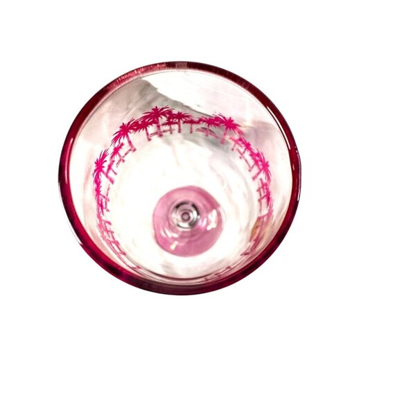 Rio Las Vegas Pink Palm Tree Champagne Glass EUC Fun Casino Collectible - Picture 8 of 8